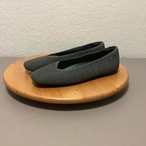 VIVAIA Margot Women's Grey Knit Square Toe Ballet Flats Comfort Shoes Size 40